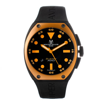 MONTRES DE LUXE Orange Bezel Rubber 48mm
