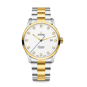 TITONI Men's Automatic Stainless Steel Watch, 39mm