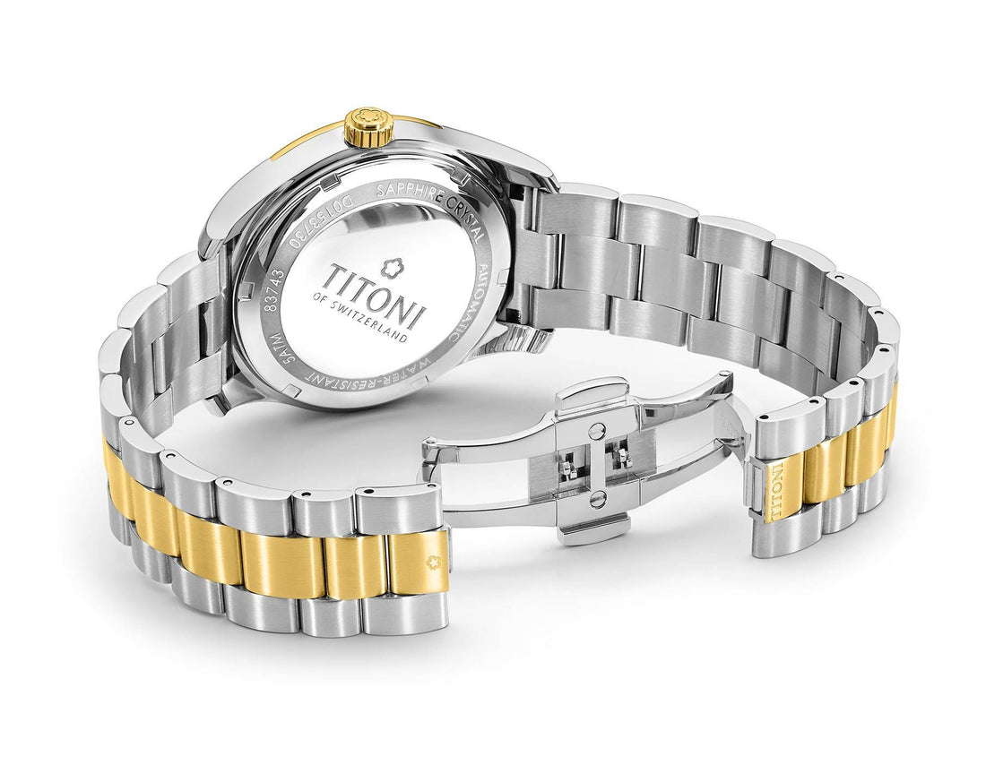TITONI Men's Automatic Stainless Steel Watch, 39mm