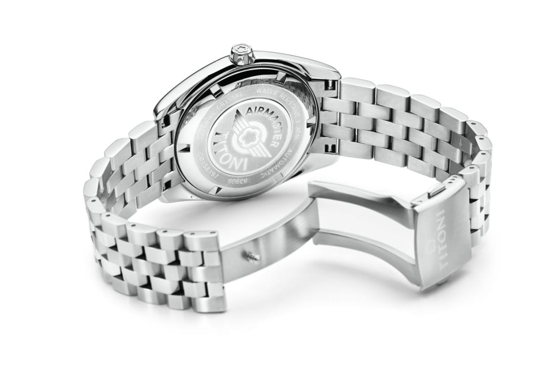 TITONI Men's Automatic Grey Stainless Steel 38.5mm