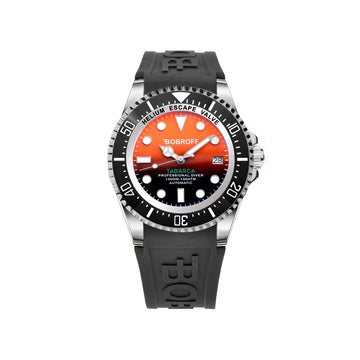 BOBROFF Men's Automatic Professional Diver 1000m Steel Sapphire Watch 44mm