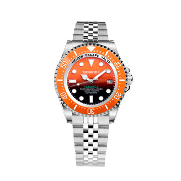 BOBROFF Men's Automatic Stainless Steel Pro Diver 1000M Sapphire Watch 44mm
