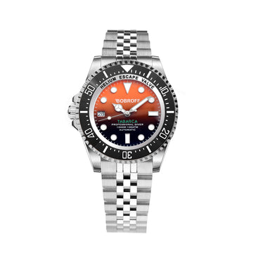 BOBROFF Men's Tabarca Automatic 1000m Diver Watch - Stainless Steel 44mm