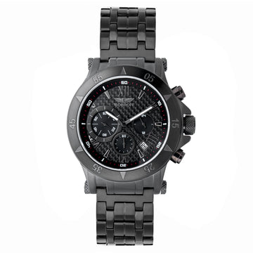 BOBROFF Man's Black Steel Watch 44mm