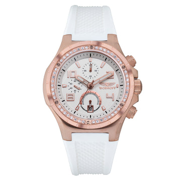 BOBROFF Unisex Quartz Steel Pink Gold Watch 43mm