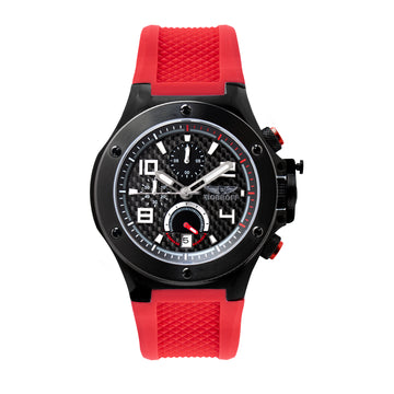 BOBROFF Man Black Steel Quartz Watch 42mm
