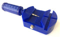 Blauwe horlogeband inkorter tool voor het aanpassen van horlogebanden zoals de Guess W1001G4 Herenhorloge 44mm. Ideaal voor precisiewerk.