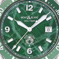 Montblanc 1858 Iced Sea Automatic Date ref: 129765 Herenhorloge 41mm met groene wijzerplaat en datumaanduiding. Luxe duikhorloge, Swiss Made.