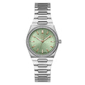 Gc Classic Dameshorloge 34mm - Z38001L9MF met groene wijzerplaat, roségouden accenten en zilverkleurige schakelband. Luxe Swiss Made dames horloge.